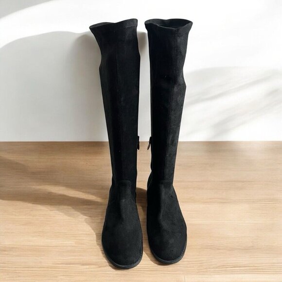 Gentle Souls By Kenneth Cole Boots Womens 8 M Knee High Pull On Riding Black - Picture 2 of 7